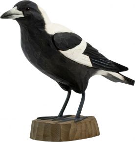 Wildlife Garden Decobird australian magpie hand carved