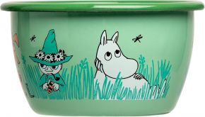 Muurla Moomin day in the garden boys bowl enamel 0.3 l green, brown, white, black