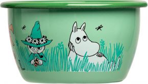 Muurla Moomins day in the garden boys bowl enamel 0.3 l green, brown, white, black