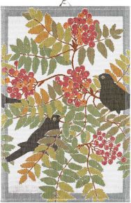 Ekelund Autumn Blackbird tea towel (oeko-tex) 40x60 cm