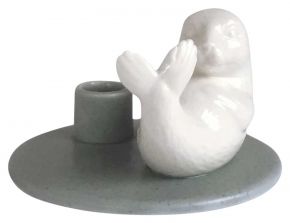 Dottir Nordic Design Sweet Stories candlestick seal height 5 cm white, blue