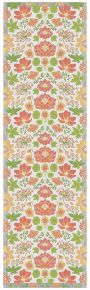 Ekelund Summer cress table runner (oeko-tex) 35x120 cm orange, white, multicolor