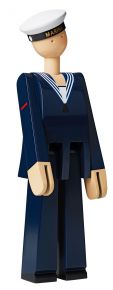 Kay Bojesen DK sailor height 15.1 cm height 25 cm dark blue, white