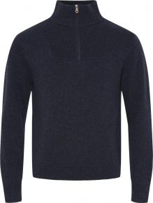 REDGREEN Men sweater with collar dark navy melange Jaxen