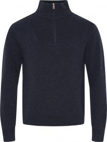 REDGREEN Men sweater with collar dark navy melange Jaxen