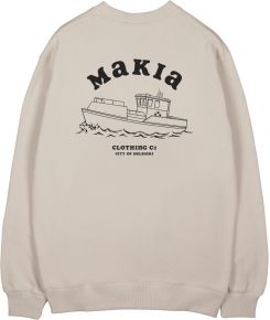 Makia Clothing Men Sweatshirt Fleece with Print Boat