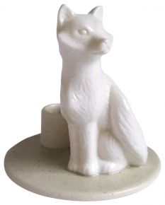 Dottir Nordic Design Sweet Stories candlestick fox height 7.7 cm white, sand