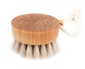 Iris Hantverk Puck bath brush with string wood Ø 8 cm