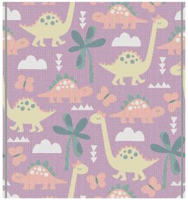 Ekelund baby cotton blanket (eco-tex) 70x75 cm purple, multicolor Baby Dino