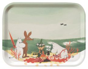 Opto Design Moomins Beach Picnic Bonnier tray 20x27 cm