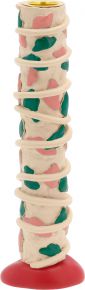 Villa Collection Styles candlestick with stains height 21 cm pink, green