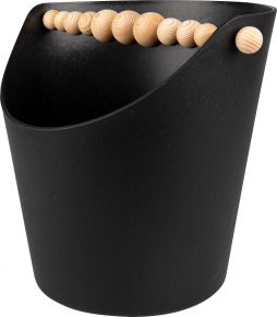 Aarikka Nuppu (button) sauna bucket height 28 cm 6 l black, wood nature