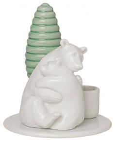 Dottir Nordic Design Winter Stories candlestick bear hug height 11 cm