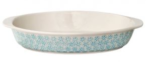 Bloomingville Patrizia oven dish 23.5x35 cm blue, cream-white