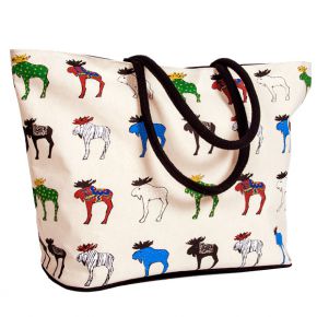 Nordiska Ingela J. Moose beige multicolor tote bag