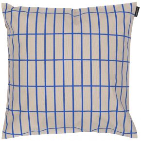 Marimekko Tiiliskivi (brick) cushion cover 40x40 cm grey, electric blue