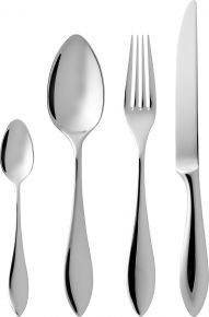 Gense indra box 16 pcs each 4 dinner fork, dinner knife, dinner spoon, coffee spoon