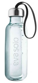 Eva Solo Recycled Glass drinking bottle with screw cap and black loop