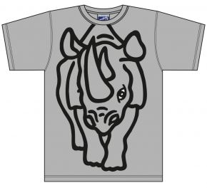 Bo Bendixen Unisex T-Shirt grey Rhino