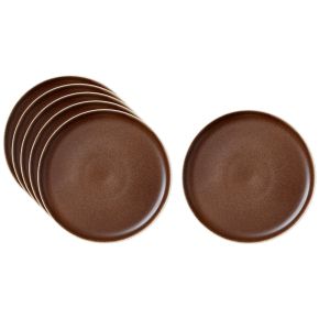 Studio Round North plate Ø 21 cm matt white, matt coloured bark 6 pcs