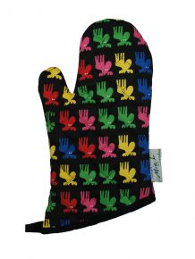 Nordiska Mia L. Moose black multicolor oven glove