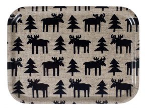 Bengt & Lotta Moose tray 20x27 cm beige brown, black