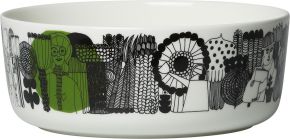 Marimekko Siirtolapuutarha (colonial garden) Oiva bowl 1.5 l black, cream whit