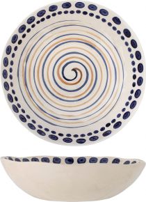 Bloomingville bowl Ø 39 cm 4.2 l cream, orange, blue Shama