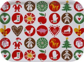 Bengt & Lotta Ornaments tray 20x27 cm multicolored