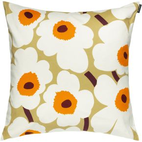 Marimekko Unikko bedlinen pillow case 50x50 cm caramel, cream, orange