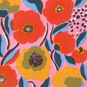 Marimekko Rosarium paper napkin 33x33 cm 20 pcs multicolored