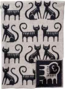 Klippan Cat couple woollen blanket (lambswool - eco-tex) 130x180 cm