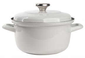 Muurla Vappu stew pot 3 l enamel grey