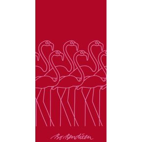 Bo Bendixen hand towel (oeko-tex) Flamingo 50x100 cm red, pink