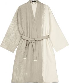 Marimekko bathrobe grey, cream Kuiskaus (whisper)