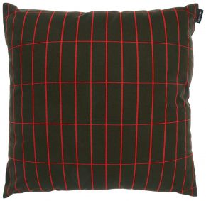 Marimekko Tiiliskivi (brick) cushion cover 40x40 cm dark green, red