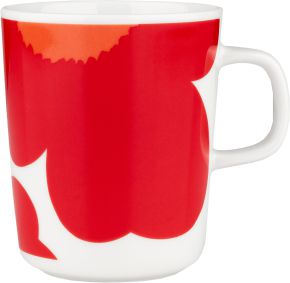 Marimekko Unikko Iso Oiva cup / mug 0.25 l cream + color Special Edition 60 years