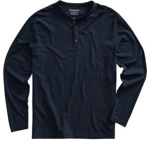 REDGREEN Men shirt with long sleeve Mao collar (oeko-tex) dark navy Clementin