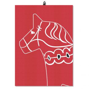 Nordiska Nina Dala horse contur tea towel 50x70 cm