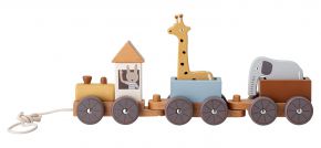 Bloomingville Coty pull-along toy wood height 10 cm length 30 cm multicolored