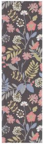 Ekelund Summer flower season table runner (oeko-tex) 35x120 cm black, multicolored