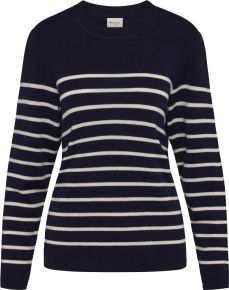 REDGREEN Ladies sweater round neck striped navy Kirsty