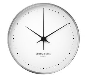 Georg Jensen Henning Koppel steel white wall clock Ø 30 cm