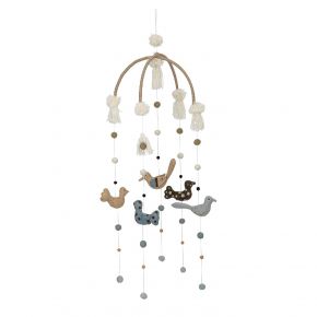 Bloomingville Mini mobile birds wool