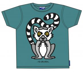 Bo Bendixen Unisex kids T-Shirt green Lemur