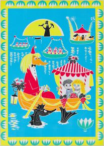 Vallila Moomin Vesillä (on the water) carpet 140x200 cm multicolored