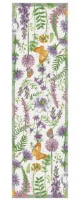 Ekelund Summer Selma table runner (oeko-tex) 35x120 cm purple, orange, white, green multicolored