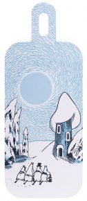 Muurla Moomin snowy valley cutting board / serving board 13x33 cm with two prin