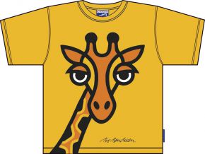 Bo Bendixen Unisex Kids T-Shirt yellow Giraffe