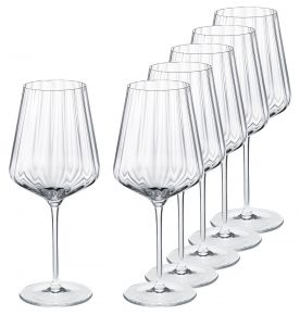 Georg Jensen Bernadotte white wine glass 43 cl 6 pcs clear